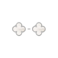 Van Cleef & Arpels Sweet Alhambra Earstuds 18K White Gold Mother-of-pearl VCARG12000