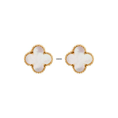 Van Cleef & Arpels Sweet Alhambra Earstuds 18K Yellow Gold Mother-of-pearl VCARA44800