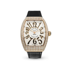 Franck Muller Vanguard V 32 QZ.NR (BLC.NR 5N) (White Dial, Black Numbers, Medium Aftersetting)