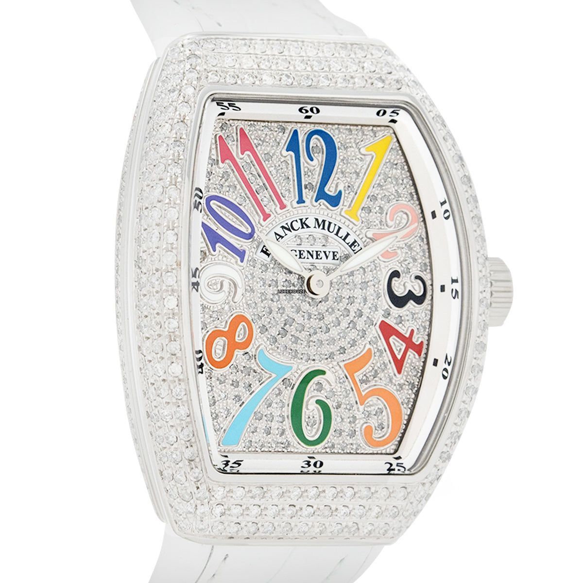 Franck Muller V 32 QZ.BLC (BLC.COL DRM AC) (Color of Dream, Full Aftersetting)