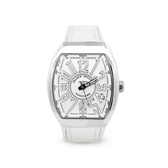 Franck Muller Vanguard V 41 SC DT AC.BLC (BLC. BLC AC) (White Dial, White Numbers)