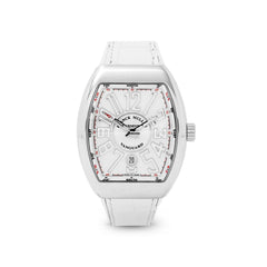 Franck Muller Vanguard V 41 SC DT BLC BLC AC (White Dial, White Numbers)