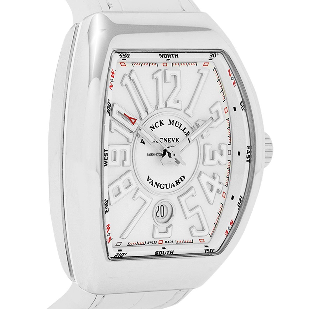 Franck Muller Vanguard V 41 SC DT BLC BLC AC (White Dial, White Numbers)