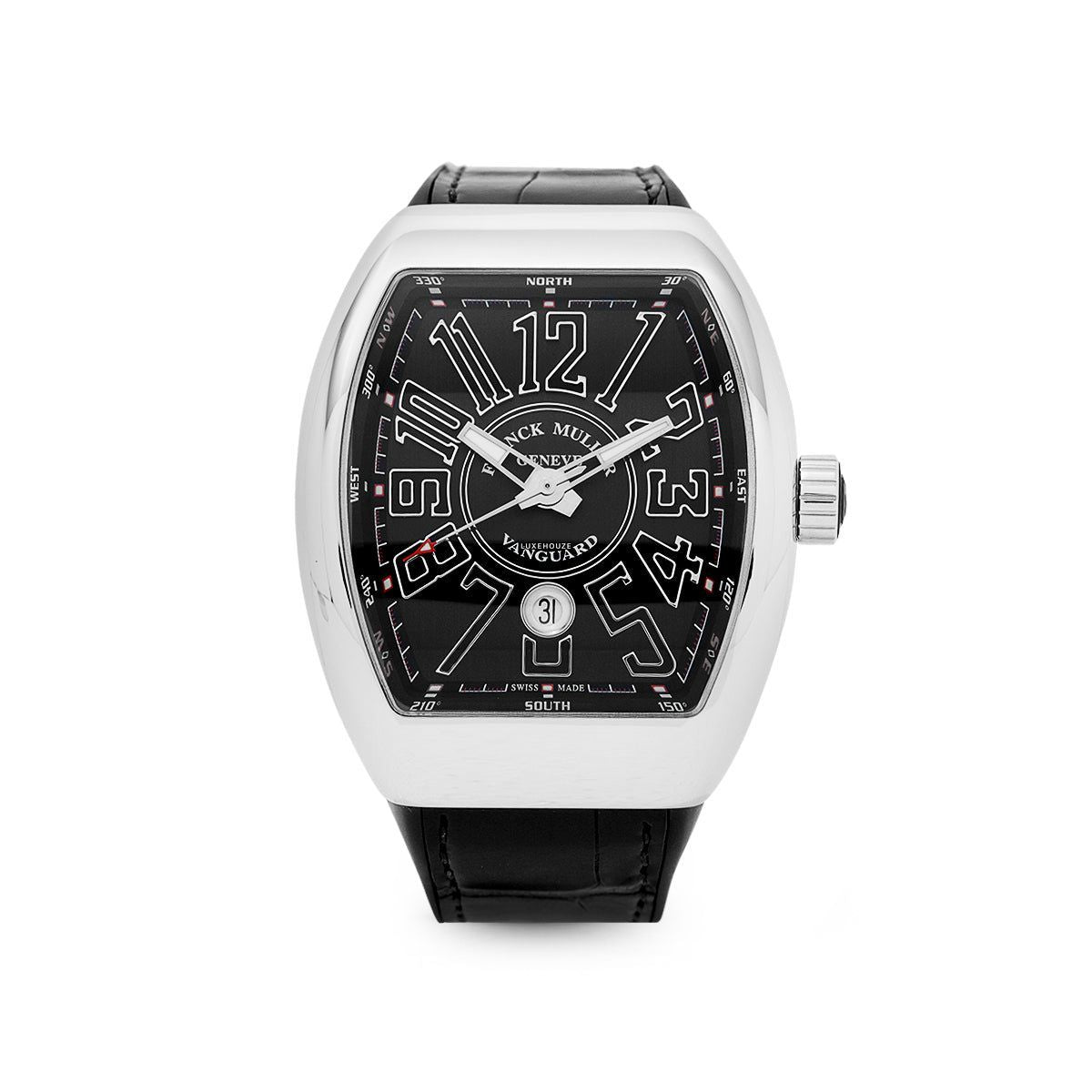 Franck Muller Vanguard V 45 SC DT AC.NR (NR.NR AC) (Black Dial, Black Numbers)