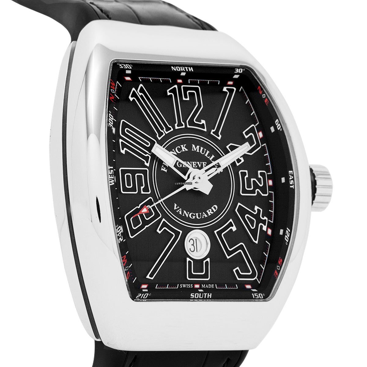 Franck Muller Vanguard V 45 SC DT NR AC (Black Dial, Black Numbers)