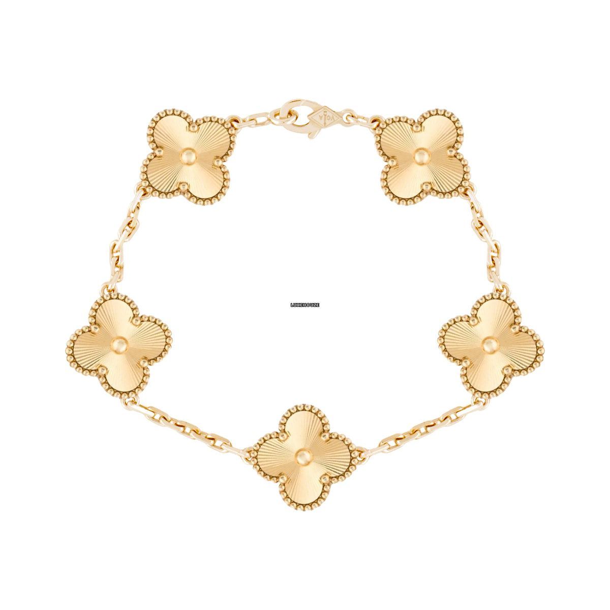 Van Cleef & Arpels Vintage Alhambra Bracelet 5 motifs 18K Yellow Gold VCARP3JK00