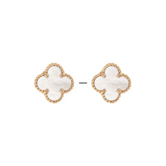 Van Cleef & Arpels Vintage Alhambra Earrings 18K Yellow Gold Mother-of-pearl VCARA44100