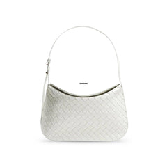 Small Metal Loops intercciato 1.5 in Spazzolato White Luggage & Bags Bottega Veneta