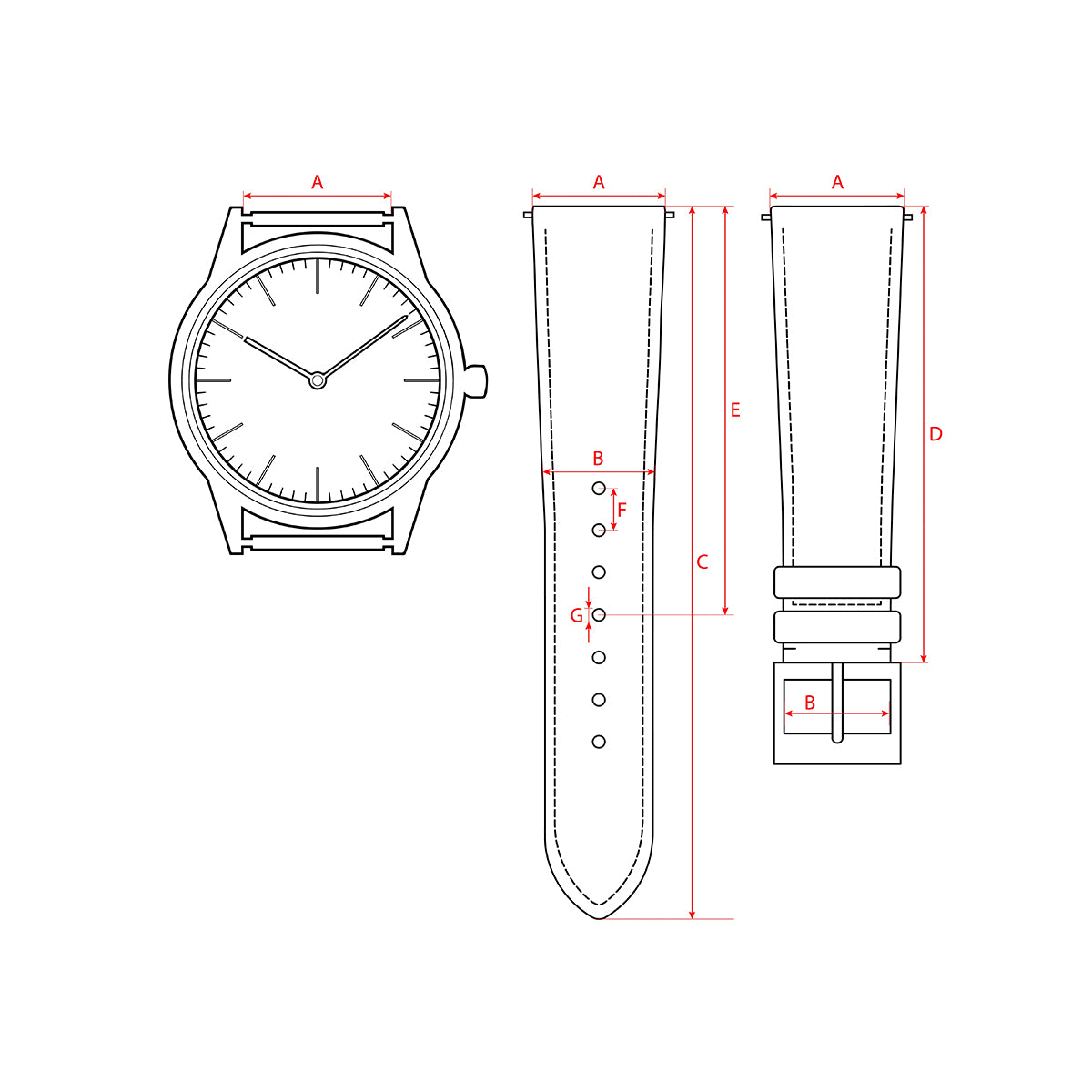 Delugs Delcro Strap Black - 20mm