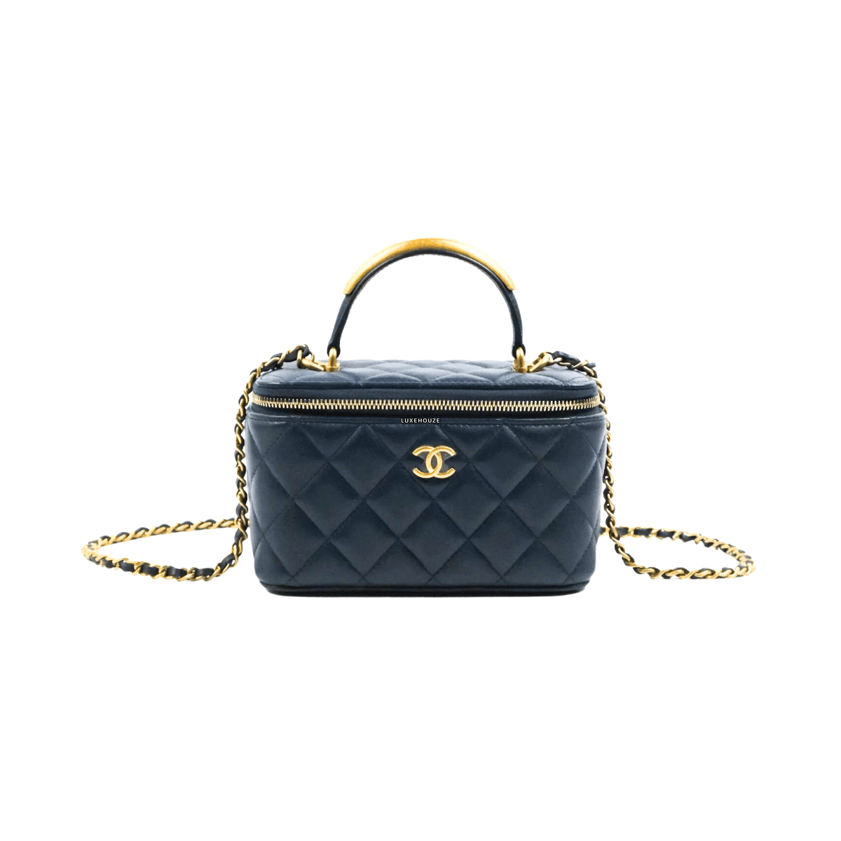 Tas Chanel Vanity Case Bag Midnight Blue with Top Handle Original di  Luxehouze Indonesia